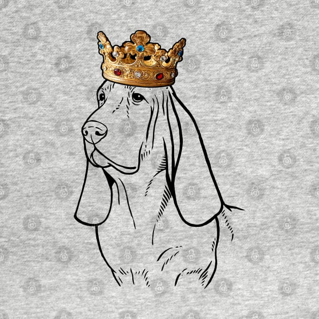 Basset Hound Dog King Queen Wearing Crown by millersye